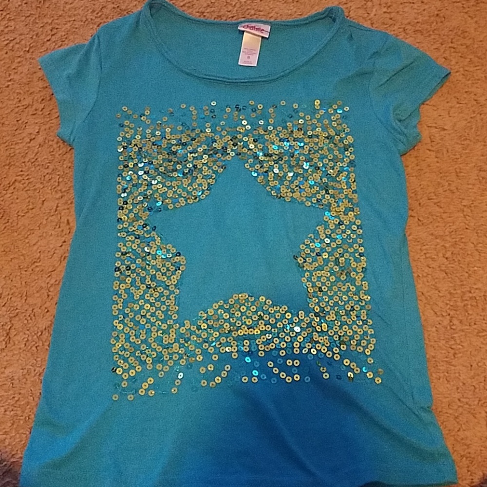 🎀JUSTICE🎀  STAR DESIGNED BLUE SHIRT